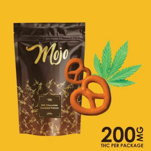 Mojo Chocolates – Chocolate Covered Pretzels (Sativa) – 200mg