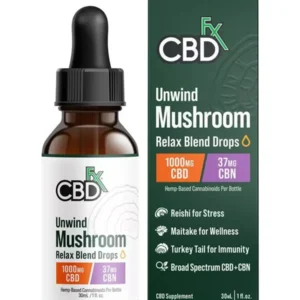 CBDfx Relax CBN + CBD Blend Mushroom Tincture 1000mg 30ml