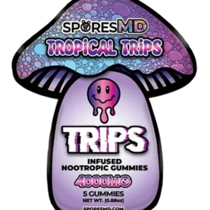 Tropical Trips SporesMD Trips Infused Nootropic Gummies 5Pcs