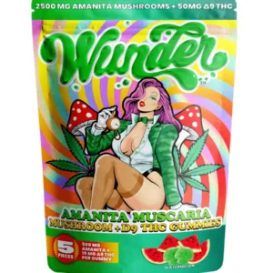 Watermelon Wunder Amanita Muscaria Mushroom + Kava Gummies 2500mg